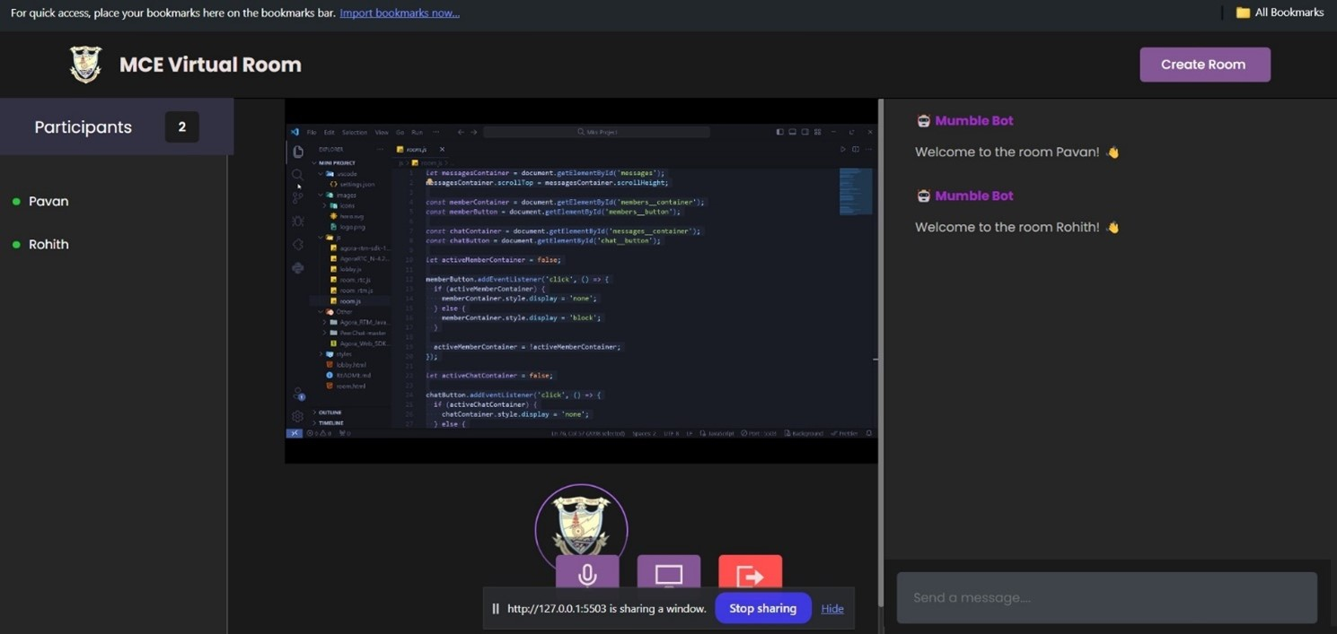 Video Conferencing App Screenshot